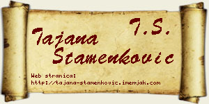 Tajana Stamenković vizit kartica